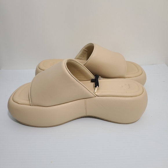 ZARA FLATFORM SANDALS BEIGE SIZE 9 | 3607/110/716 - Picture 9 of 13